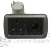 CBE 3 Pin & 12v Auto Socket With Twin Support & Frame -Family Camp Gear Store 3 Pin Auto Backbox Grey JLS Cropped 63489.1418823013
