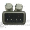 CBE Twin 3 Pin Socket With Support & Frame 1 CBE Twin 3 Pin Socket With Support & Frame -Family Camp Gear Store 3 Pin Paired Backbox Grey JLS Cropped 40772.1418898639