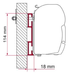 Fiamma Bracket Adaptor Kit D For F45 Awnings