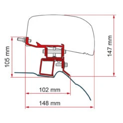 Fiamma F40 VAN Awning Adapter Bracket For Mercedes Vito L2-H1 Campervan -Family Camp Gear Store 98655Z078 79985.1675172745