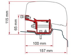 Fiamma F40 VAN Awning Adapter Bracket For Renault Trafic L1 & L2 Campervan
