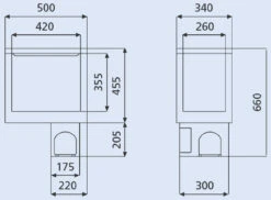 Dometic Waeco Coolmatic CB40 Top Loading Compressor Refrigerator -Family Camp Gear Store CB40 dims 67841.1533732164