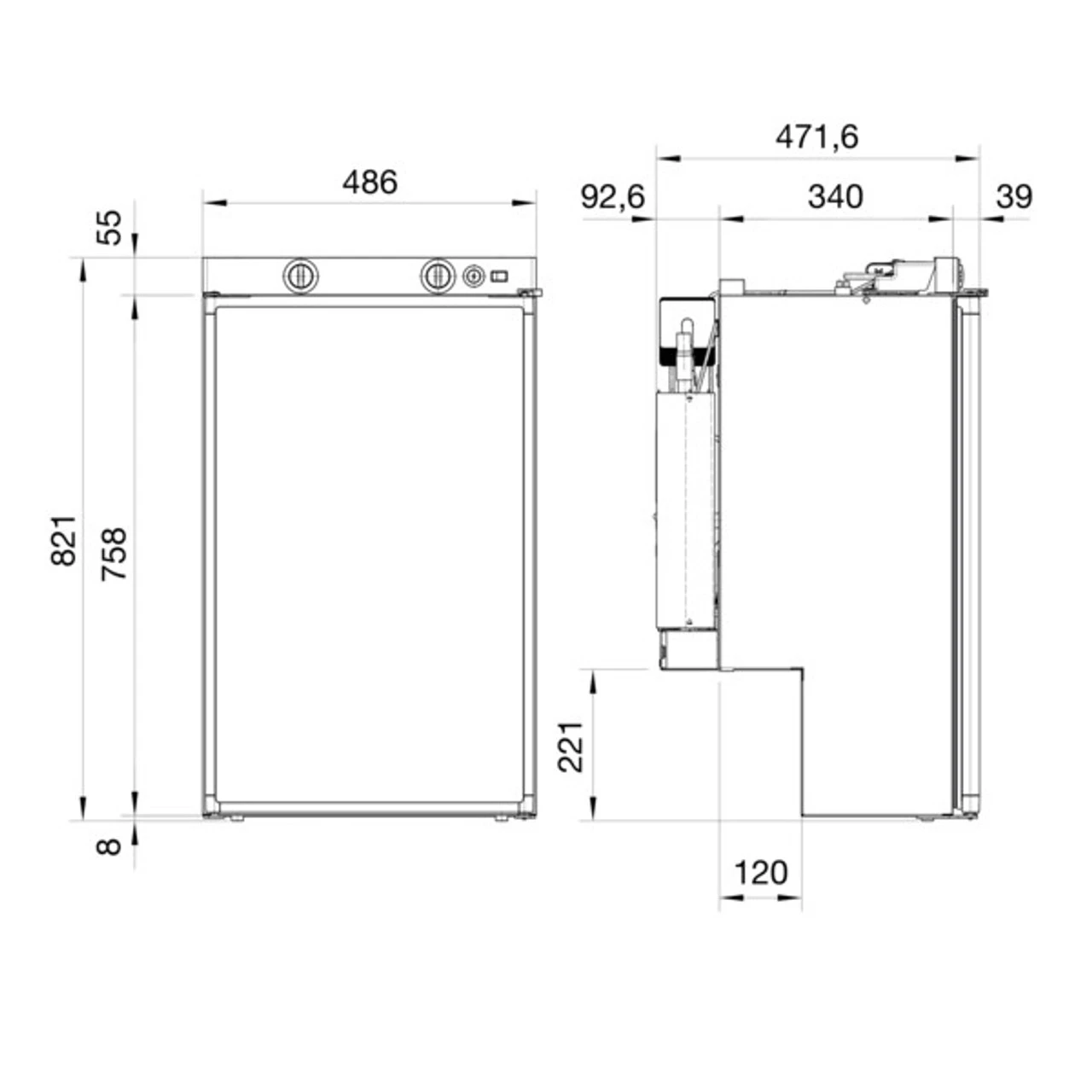 Dometic RM5330 230v 12v LPG Gas Caravan Fridge 5 Dometic RM5330 230v 12v LPG Gas Caravan Fridge - Image 3