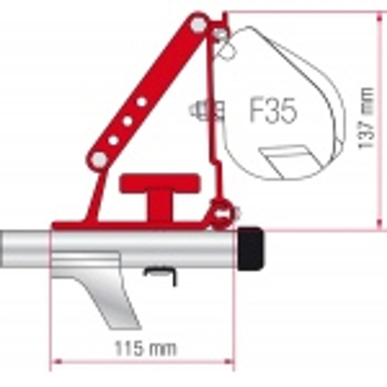 Fiamma F45 Awning Roof Rails Installation Kit Auto Adapter Brackets 4 Fiamma F45 Awning Roof Rails Installation Kit Auto Adapter Brackets - Image 2