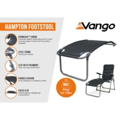 Vango Hampton Padded Footstool - Excalibur -Family Camp Gear Store Hampton Padded Footstool Features 71458.1674727248