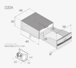 Vitrifrigo D20A 12v Drawer Fridge Freezer For Campervans -Family Camp Gear Store VFD20A DIMS 06517.1635780068