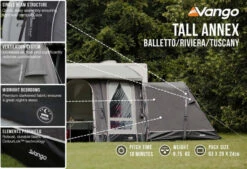 Vango Tall Annex Elements ProShield For Riviera Balletto Kalari And Tuscany Caravan Awnings -Family Camp Gear Store Vango Tall Annex Elements Proshield features 41943.1660333166