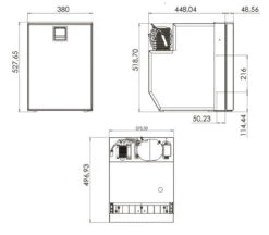 Webasto Cruise CR49 Elegance Campervan & Caravan Compressor Fridge 15 Webasto Cruise CR49 Elegance Campervan & Caravan Compressor Fridge -Family Camp Gear Store Webasto CR49 DIM 30946.1425916020