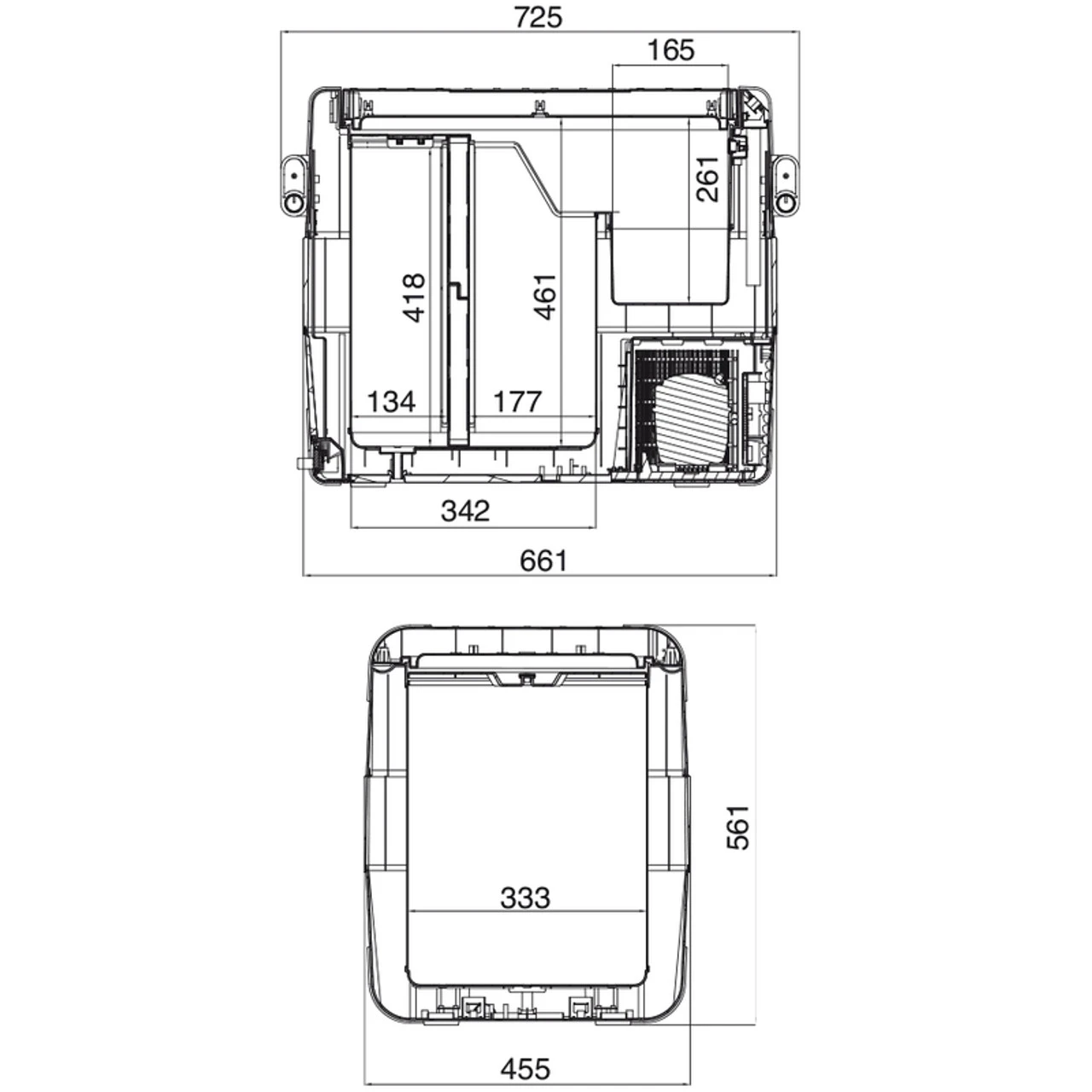 Waeco CFX65DZ Dual Zone 12v Mains Mobile Freezer Cool Box 7 Waeco CFX65DZ Dual Zone 12v Mains Mobile Freezer Cool Box - Image 5