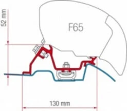 Fiamma F65/F80 Awning Bracket Kit For Mercedes Sprinter (with Roof Rail)