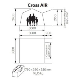 Kampa Cross AIR Drive Away Awning For Campervans -Family Camp Gear Store kampa cross air dimensions 84464.1654763652
