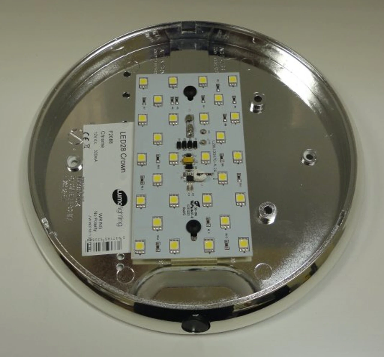 Lumo LED 28 Crown Chrome Caravan Motorhome 12 Volt Ceiling Light 5 Lumo LED 28 Crown Chrome Caravan Motorhome 12 Volt Ceiling Light - Image 3