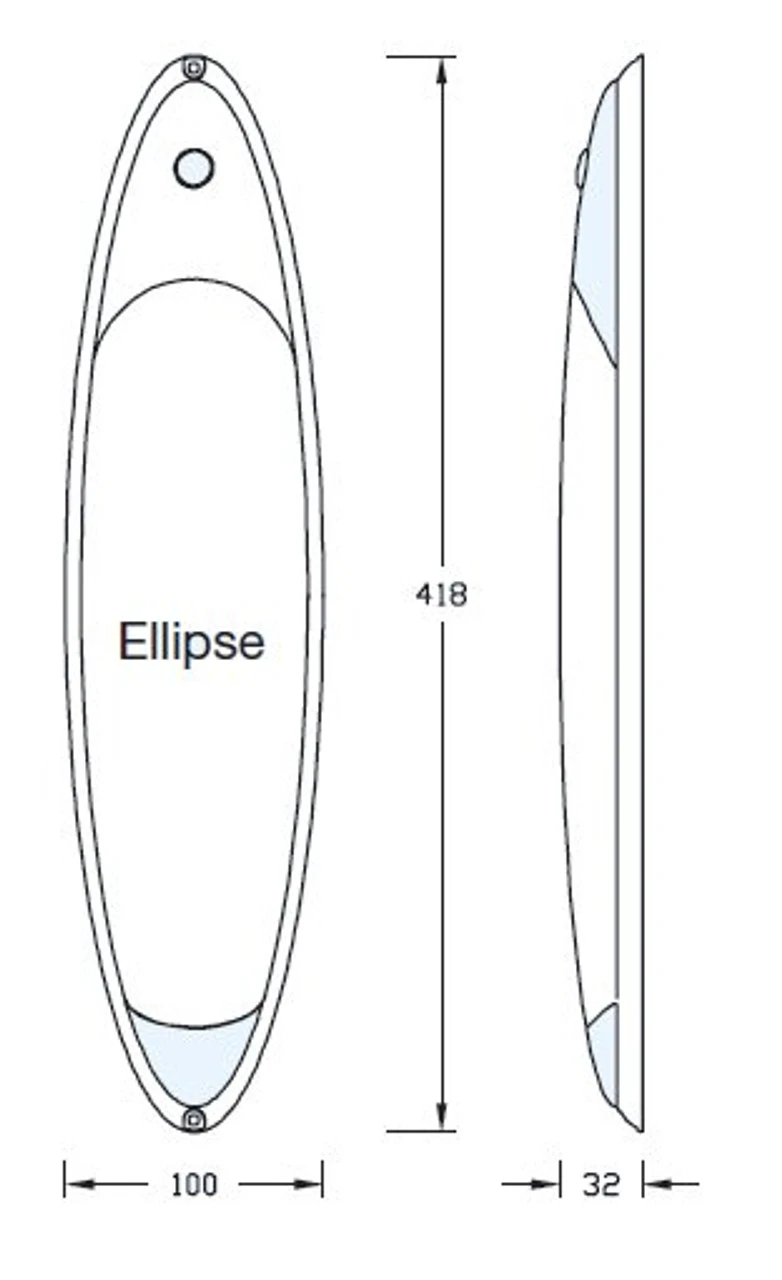 Lumo LED42 Satin Ellipse Oval 12v LED Caravan Light 4 Lumo LED42 Satin Ellipse Oval 12v LED Caravan Light - Image 2