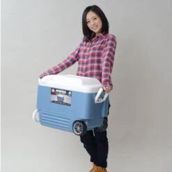 Igloo MaxCold 60 Roller Cool Box Wheeled Ice Chest -Family Camp Gear Store maxcold 40 quart carry 90887.1425296435
