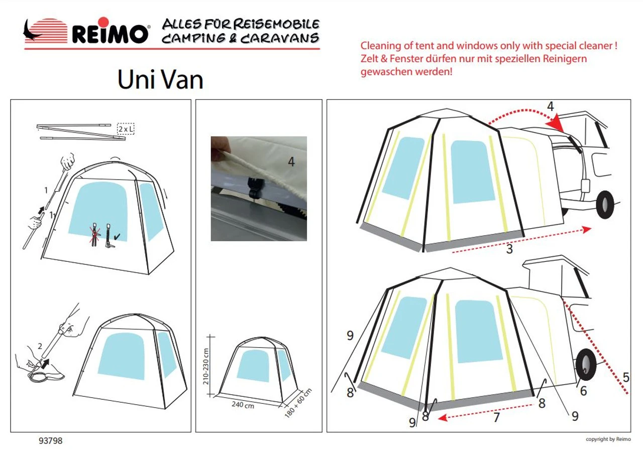 REIMO Uni Van Universal Rear Awning For Campervan 7 REIMO Uni Van Universal Rear Awning For Campervan - Image 5