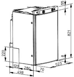 Dometic RMS8501 Absorption 3 Way Caravan Fridge -Family Camp Gear Store rms8501dim 42464.1357637504