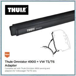 Thule Omnistor 4900 VW T5/T6 Campervan Awning And Bracket Kit -Family Camp Gear Store t5t6 adapter 13363.1553002959