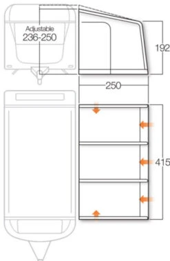 Vango Varkala Connect Caravan Airbeam Awning -Family Camp Gear Store vango 2018 awnings floorplan varkala 420 43228.1511266960