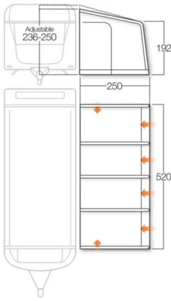Vango Varkala Connect Caravan Airbeam Awning -Family Camp Gear Store vango 2018 awnings floorplan varkala 520 77639.1511266982