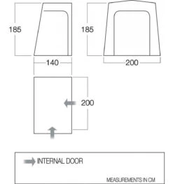 Vango Bedroom Inner Tent BR004 For Magra Tolga -Family Camp Gear Store vango sports awning bedroom magra tolga 87087.1674485207